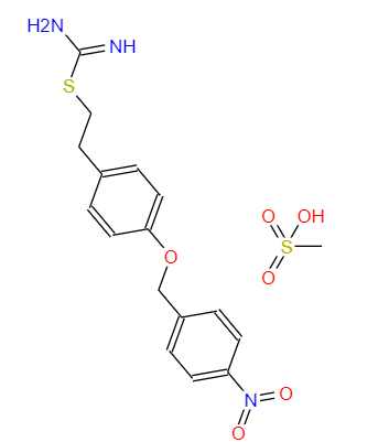 CAS：182004-65-5,英文名稱(chēng)：2-[2-[4-(4-Nitrobenzyloxy)phenyl]ethyl]isothiourea mesylate 