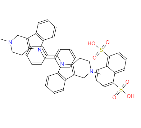 CAS：6153-33-9,中文名稱：美海屈林萘二磺酸鹽 英文名稱：Mebhydrolinnapadisilat 