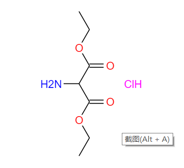 CAS：13433-00-6,中文名稱：氨基丙二酸二乙酯鹽酸鹽 英文名稱：Diethyl 2-aminomalonate hydrochloride 