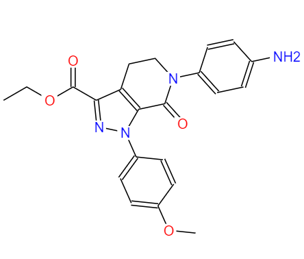 CAS：503615-07-4,中文名稱：1-(4-甲氧基苯基)-7-氧代-6-[4-氨基苯基]-4,5,6,7-四氫-1H-吡唑并[3,4-c]吡啶-3-羧酸乙酯 