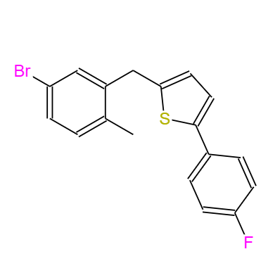 CAS：1030825-20-7,英文名稱：2-(5-Bromo-2-methylbenzyl)-5-(4-fluorophenyl)thiophene