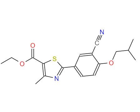 CAS：160844-75-7,英文名稱：Ethyl2-(3-cyano-4-isobutoxyphenyl)-4-methyl-5-thiazolecarboxylate 