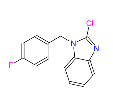 CAS：84946-20-3,中文名稱(chēng)：1-（4'-氟芐基）-2-氯苯并咪唑 英文名稱(chēng)：1-(4-fluorobenzyl)-2-chloro-1H-benzo[d]imidazole 