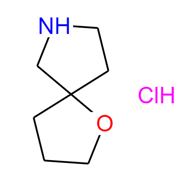 CAS：1419590-81-0,中文名稱(chēng)：1-氧雜-7-氮雜螺[4.4]壬鹽酸 英文名稱(chēng)：1-oxa-7-azaspiro[4.4]nonane hydrochloride