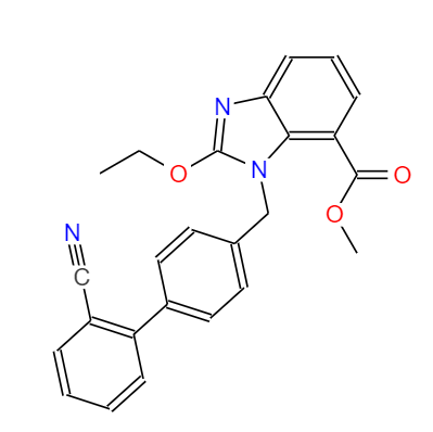 CAS：139481-44-0,中文名稱：1-[(2`-氰基聯苯-4-基)甲基]-2-乙氧基-1H-苯并咪唑-7-甲酸甲酯