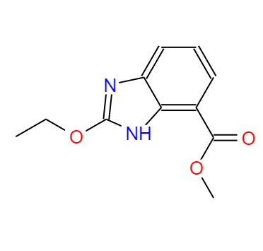 CAS：150058-27-8,中文名稱：2-乙氧基-1H-苯并咪唑-7-甲酸甲酯 英文名稱：Methyl 2-ethoxybenzimidazole-7-carboxylate 