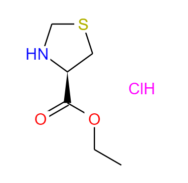 CAS：86028-91-3,中文名稱：L-硫代脯氨酸乙酯鹽酸鹽 英文名稱：Ethyl L-thiazolidine-4-carboxylate hydrochloride 