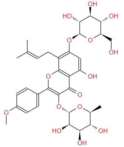 CAS：489-32-7,中文名稱：淫羊藿提取物 英文名稱：Herba epimedium extract 