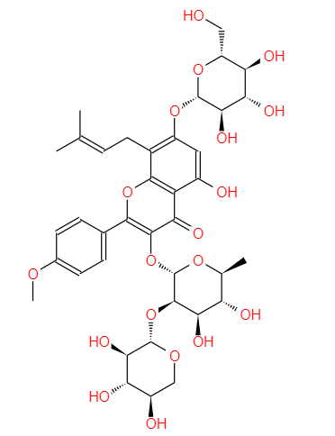 CAS：110623-73-9,中文名稱：朝藿定B；淫羊霍定B 英文名稱：EpiMedin?B 