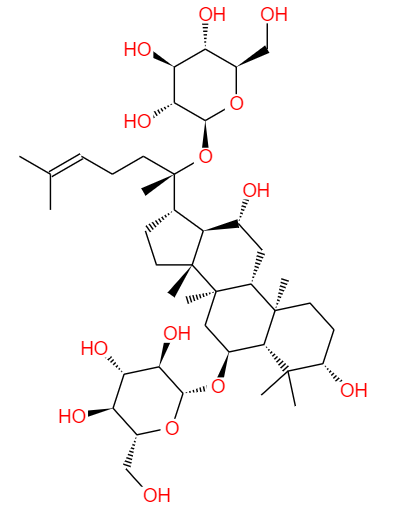 CAS：22427-39-0,中文名稱：人參皂苷Rg1 英文名稱：Ginsenoside Rg1 