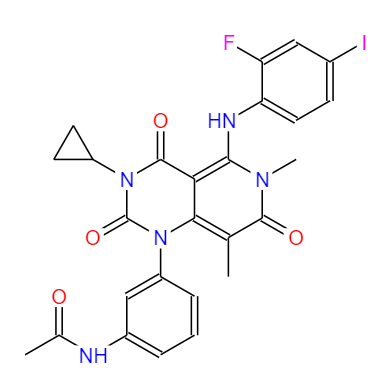 CAS：871700-17-3,中文名稱(chēng)：曲美替尼 英文名稱(chēng)：Trametinib 