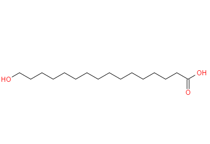 CAS：506-13-8，中文名稱：16-羥基十六酸 英文名稱：16-Hydroxyhexadecanoic acid 
