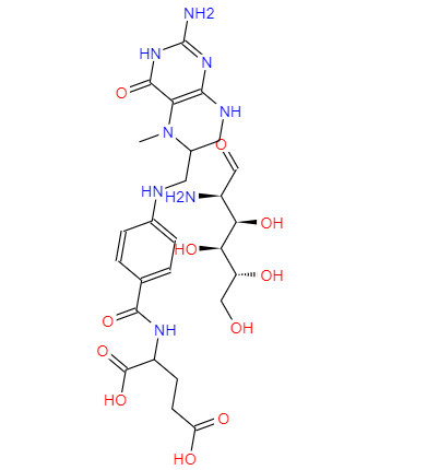 CAS： 1181972-37-1，中文名稱： L-5-甲基四氫葉酸氨基葡萄糖鹽 英文名稱：GlucosaMine L-5-Methyltetrahy 