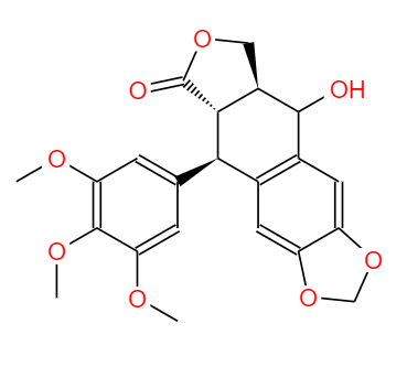  CAS： 477-47-4，中文名稱： 苦鬼臼毒素 英文名稱：Picropodophyllotoxin