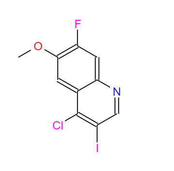 CAS： 1602859-53-9，中文名稱： 4-氯-7-氟-3-碘-6-甲氧基喹啉 英文名稱：4-Chloro-7-fluoro-3-iodo-6-methoxyquinoline 