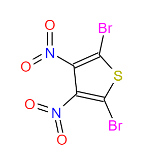 CAS： 52431-30-8，中文名稱： 2,5-二溴-3,4-二硝基噻吩 英文名稱：2,5-Dibromo-3,4-dinitrothiophene 