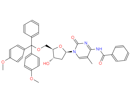 CAS： 104579-03-5，中文名稱： 5'-DMT-苯甲酰基-2'-脫氧-5-甲基胞苷 英文名稱：5'-DMT-Bz-5-Me-dC 