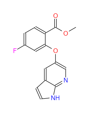 CAS： 1235865-75-4，英文名稱：Methyl 2-(1H-pyrrolo[2,3-b]pyridin-5-yloxy)-4-fluorobenzoate 