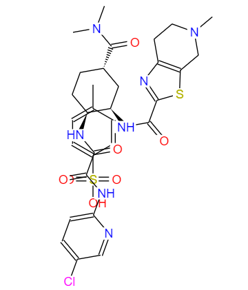 CAS： 1229194-11-9，中文名稱： 依度沙班 英文名稱：Edoxaban 