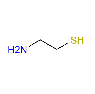 CAS： 60-23-1，中文名稱： 巰基乙胺 英文名稱：2-AMINOETHANETHIOL 