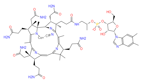 CAS： 68-19-9，中文名稱： 維生素B12 英文名稱：Vitamin B12 