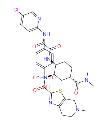 CAS： 480449-71-6，中文名稱： 艾多沙班 英文名稱：Edoxaban tosylate 