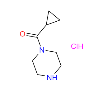 CAS： 1021298-67-8，中文名稱： 1-環(huán)丙甲?；哙蝴}酸鹽 英文名稱：Piperazine, 1-(cyclopropylcarbonyl)-, Monohydrochloride 