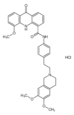 CAS： 143851-98-3，中文名稱： 依克立達鹽酸鹽 英文名稱：Elacridar hydrochloride