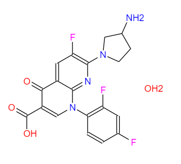 CAS： 107097-79-0，中文名稱： 甲苯磺酸妥舒沙星 英文名稱：Tosufloxacin tosilate 