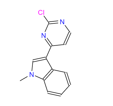 CAS： 1032452-86-0，中文名稱： 3-(2-氯嘧啶-4-基)-1-甲基吲哚 英文名稱：3-(2-chloropyriMidin-4-yl)-1-Methylindole 