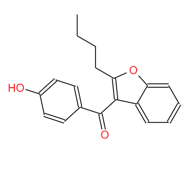 CAS： 52490-15-0，中文名稱： 2-丁基-3-(4-羥基苯甲?；?苯并呋喃 英文名稱：2-Butyl-3-(4-hydroxybenzoyl)benzofuran 