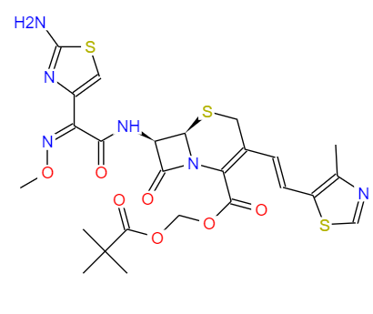 CAS： 117467-28-4，中文名稱： 頭孢妥侖匹酯；頭孢妥侖酯 英文名稱：Cefditoren Pivoxi 