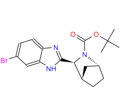 CAS：1256387-74-2，中文名稱： (1R,3S,4S)-3-(6-溴-1H-苯并咪唑-2-基)-2-氮雜雙環(huán)[2.2.1]庚烷-2-羧酸叔丁酯