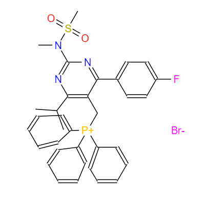 CAS： 885477-83-8，中文名稱： 4-(4-氟苯基)-6-異丙基-2-(N-甲基-N-甲磺酰氨基)嘧啶-5-甲基三苯基鏻溴化物 