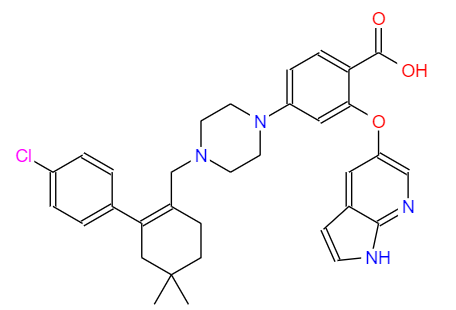 CAS： 1235865-77-6，中文名稱：2-[(1H-吡咯并[2,3-B]吡啶-5-基)氧基]-4-[4-[[2-(4-氯苯基)-4,4-二甲基環(huán)己-1-烯基]甲基]哌嗪-1-基]苯甲酸