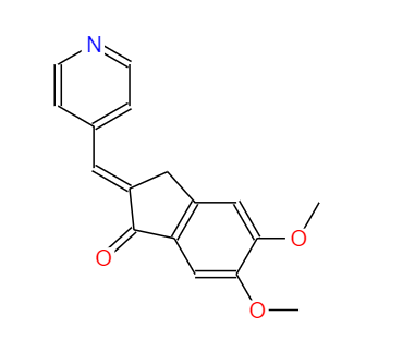 CAS： 4803-74-1，中文名稱： 5,6-二甲氧基-2-(4-吡啶基)亞甲基-1-茚酮