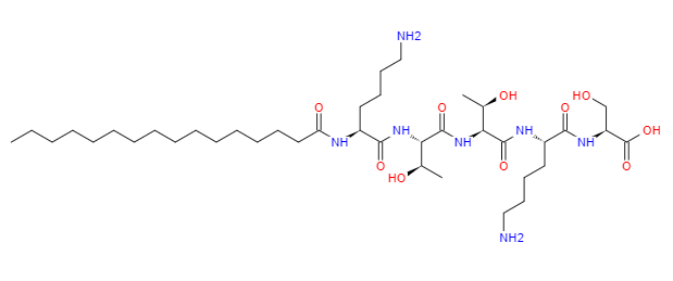 CAS： 214047-00-4，中文名稱： 五勝肽 英文名稱：Palmitoyl Pentapeptide 