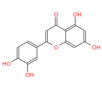 CAS： 491-70-3，中文名稱： 木犀草素 英文名稱：Luteolin 