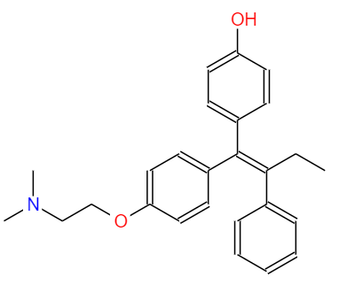 CAS： 68047-06-3，中文名稱： (Z)-4-羥三苯氧胺 英文名稱：(Z)-4-Hydroxytamoxifen 