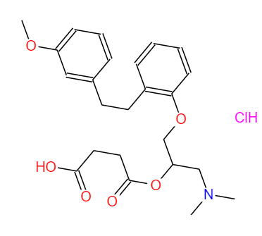 CAS： 135159-51-2，中文名稱： 鹽酸沙格雷酯 英文名稱：Sarpogrelate hydrochloride 