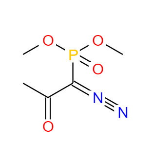 CAS： 90965-06-3，中文名稱： (1-重氮基-2-氧代丙基)膦酸二甲酯 英文名稱：Dimethyl (1-diazo-2-oxopropyl)phosphonate