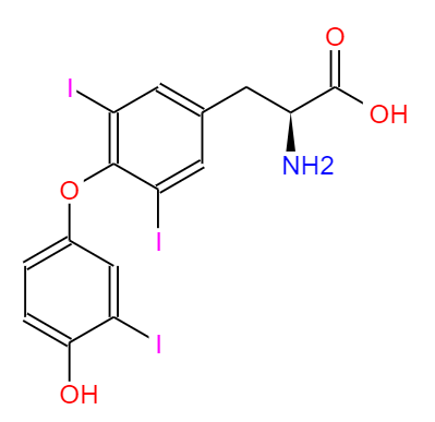 CAS： 6893-02-3，中文名稱： 三碘甲狀腺原氨酸 英文名稱：3,3',5-Triiodo-L-thyronine 