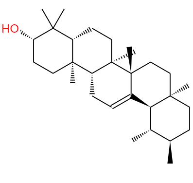 CAS： 638-95-9，中文名稱： α-香樹精 英文名稱：α-Amyrin