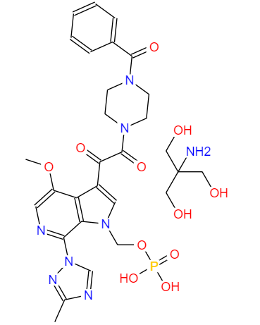 CAS： 864953-39-9，中文名稱： Fostemsavir Tris（ Tris（氨基丁三醇）） 英文名稱：Fostemsavir Tris