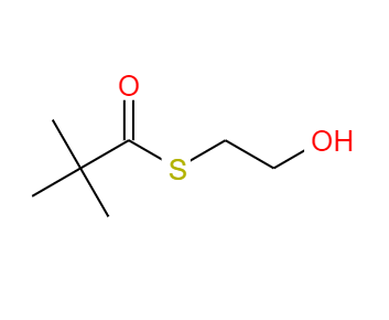 CAS： 153121-88-1，中文名稱： S-(2-羥乙基)2,2-二甲基丙硫酸鹽 英文名稱：S-(2-Hydroxyethyl)2,2-dimethylpropanethioate 