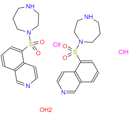CAS： 186694-02-0，中文名稱： 鹽酸法舒地爾半水合物 英文名稱：Fasudil Hydrochloride Hydrate 