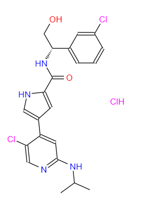 CAS： 1956366-10-1，中文名稱： 優(yōu)立替尼鹽酸鹽 英文名稱：Ulixertinib hydrochloride 