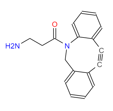 CAS： 1255942-06-3，中文名稱： 氮雜二苯并環(huán)辛炔胺 英文名稱：Azadibenzocylooctyne-amine 