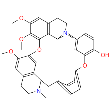 CAS： 478-61-5，中文名稱： 小檗胺 英文名稱：Berbamine 