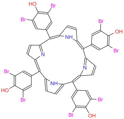 CAS：125299-79-8，中文名稱： MESO-四(3,5-二溴-4-羥基苯基)卟啉 英文名稱：meso-tetra(3,5-dibromo-4-hydroxyphenyl)porphyrin 